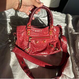 Red Balenciaga City Bag